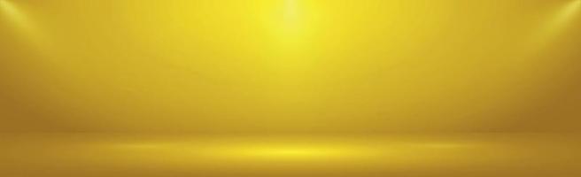 fon de estudio panorámico amarillo con brillo blanco vector
