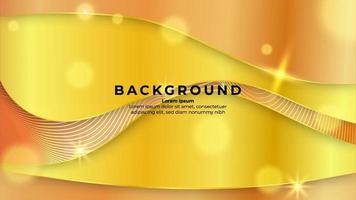 Luxury Paper cut background with glitter effect and shiny color gold. Geometric shapes background. vector illustration