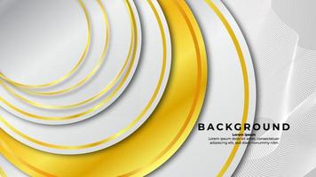 Abstract Golden Outline Circle on white background with glitter effect and shiny color gold vector