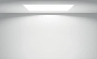 White with gray panoramic studio background with white glow - Vector