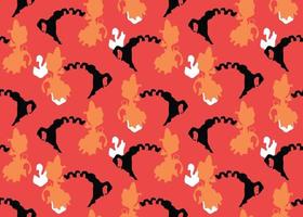 Vector texture background, seamless pattern. Hand drawn, red, orange, black, white colors.