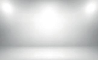 White with gray panoramic studio background with white glow - Vector