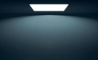 Black panoramic studio background with white glow vector