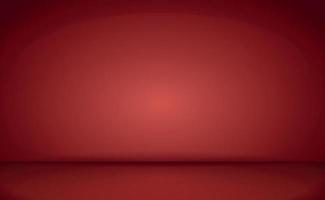 Red panoramic studio background with white glow vector