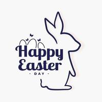 Abstract Easter bunny drawing on a white background - Vector