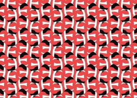 Vector texture background, seamless pattern. Hand drawn, red, black, white colors.