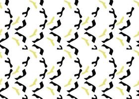 Vector texture background, seamless pattern. Hand drawn, black, yellow, white colors.