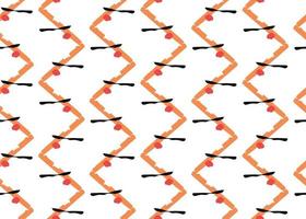 Vector texture background, seamless pattern. Hand drawn, orange, red, black, white colors.