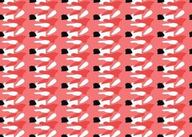 Vector texture background, seamless pattern. Hand drawn, red, white, black colors.