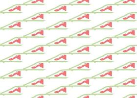 Vector texture background, seamless pattern. Hand drawn, green, red, white colors.