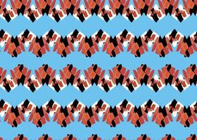 Vector texture background, seamless pattern. Hand drawn, blue, red, black, white colors.