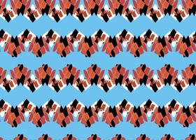 Vector texture background, seamless pattern. Hand drawn, blue, red, black, white colors.