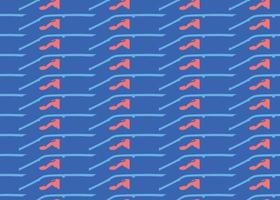 Vector texture background, seamless pattern. Hand drawn, blue, red colors.