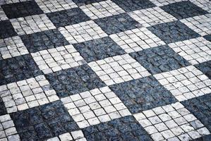 Checkered stone pavement photo