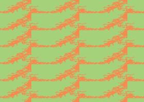 Vector texture background, seamless pattern. Hand drawn, green, orange colors.