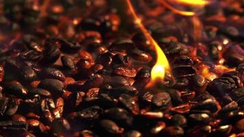 Burning Roasted Coffee Macro Detail