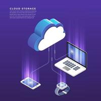 Cloud computing technology vector