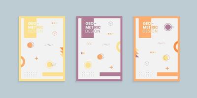 Memphis Style Cover Design Collection vector