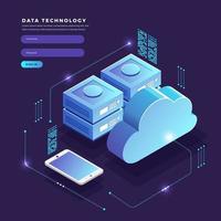 Cloud computing technology vector