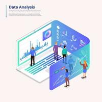 Data analytics tools vector