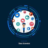 Data Scientist Skills Wanted vector