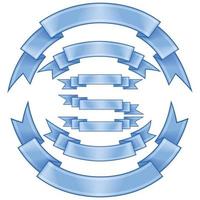 Ilustración de diferentes tipos de cintas vectoriales. vector