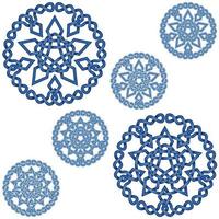 Diseño de estrellas entrelazadas con decoración circular en estilo celta. vector