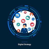 Digital Strategist Skills Wanted vector