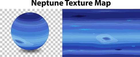 planeta neptuno con mapa de textura de neptuno vector