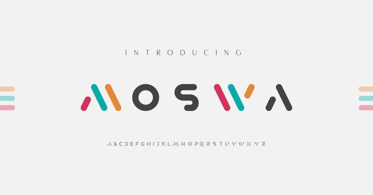 Minimal modern alphabet fonts