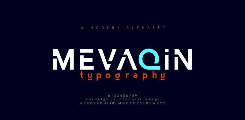Abstract minimal modern alphabet fonts