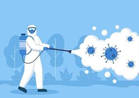 Vector Illustration Healthcare Medical People Protecting And Fighting Against The Corona Virus