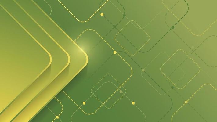 Abstract geometric background with green gradient square on green background