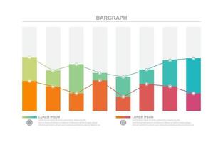 Bar Chart Graph Diagram Statistical Business Infographic Element Template vector