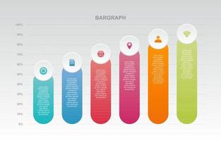 Bar Chart Graph Diagram Statistical Business Infographic Element Template vector