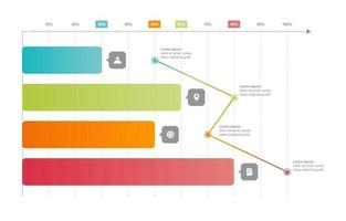 Bar Chart Graph Diagram Statistical Business Infographic Element Template vector