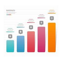 gráfico de barras diagrama de gráfico plantilla de elemento de infografía empresarial estadístico vector