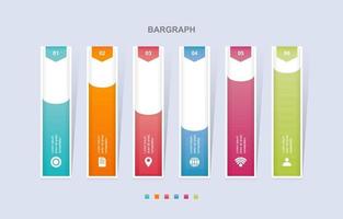 gráfico de barras diagrama de gráfico plantilla de elemento de infografía empresarial estadístico vector