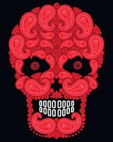 skull and paisley, vintage design t shirts vector