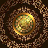 golden luxury elegant mandala circle round pattern decoration