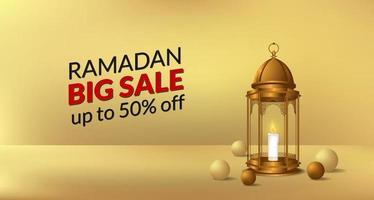 Ramadan kareem poster banner template vector