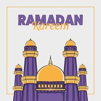 Hand drawn illustration of ramadan kareem or eid al fitr days greeting vector