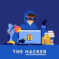 concepto de hacker cibernético vector