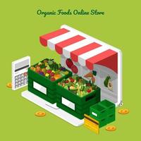 Fruits and Vegetables Online Store vector