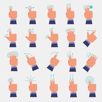 set of hands making finger gestures vector