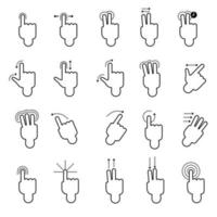 Set of hands making finger gestures vector