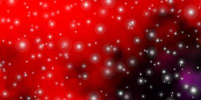 Light Pink, Red vector texture with beautiful stars.