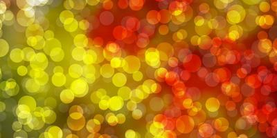 Light Pink, Yellow vector backdrop with dots.