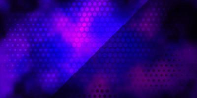 Dark Purple vector background with circles.