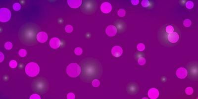 Light Purple, Pink vector backdrop with circles, stars.